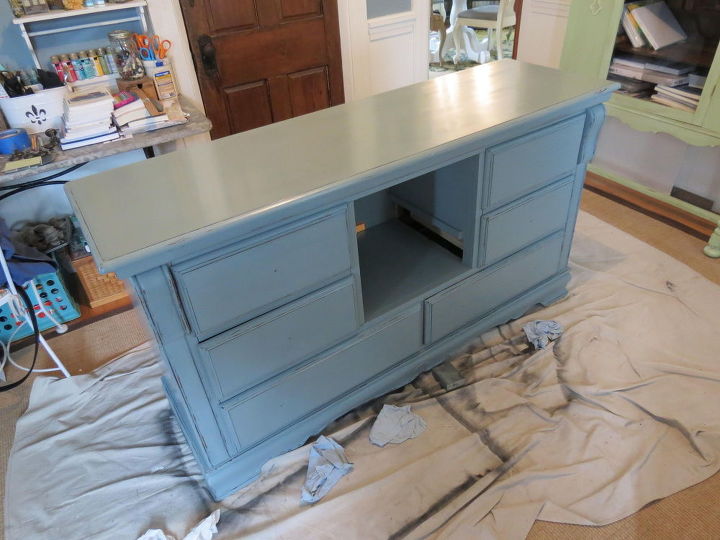 painted and upcycled media storage, painted furniture, repurposing upcycling