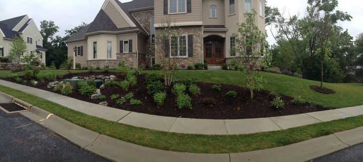 front yard landscape installation, curb appeal, gardening, landscape