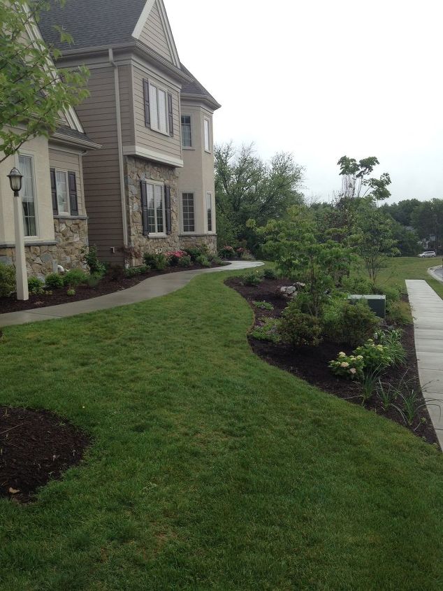 front yard landscape installation, curb appeal, gardening, landscape