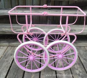 doll carriage planter, container gardening, gardening, repurposing upcycling