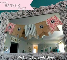 easiest banner e v e r, crafts, fireplaces mantels