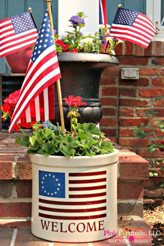 all american porch decorations for the 4th of july, patriotic decor ideas, porches, seasonal holiday decor