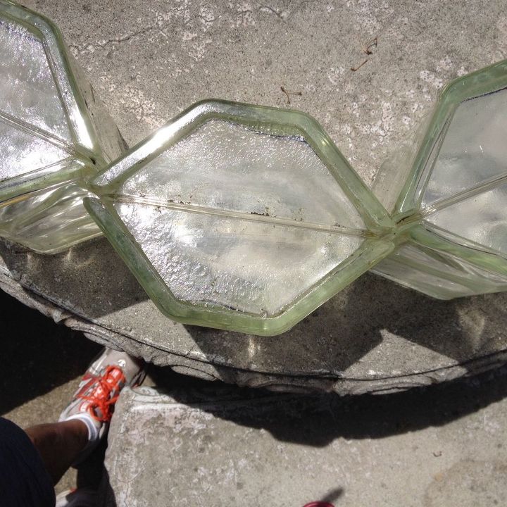 q repurposing ideas for glass blocks, repurposing upcycling, View fom the top
