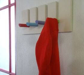 colourful peg hanging rack, how to, organizing, wall decor, woodworking projects