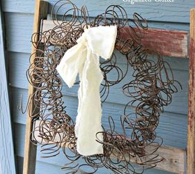 a fun surprise rusty spring wreath, crafts, how to, repurposing upcycling, wreaths
