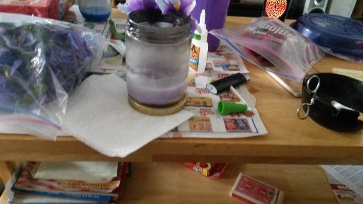upcycled candle given a new life, crafts, repurposing upcycling