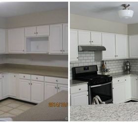 gray white kitchen makeover, kitchen cabinets, kitchen design