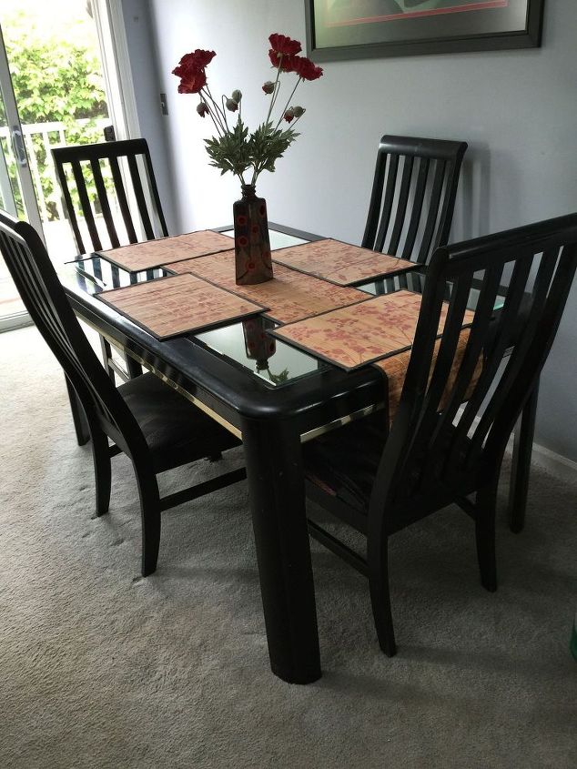 cambio de imagen de la mesa y las sillas del comedor, Antes Mesa y sillas de 25 a os