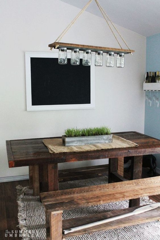 a simply summery centerpiece, dining room ideas, gardening, home decor