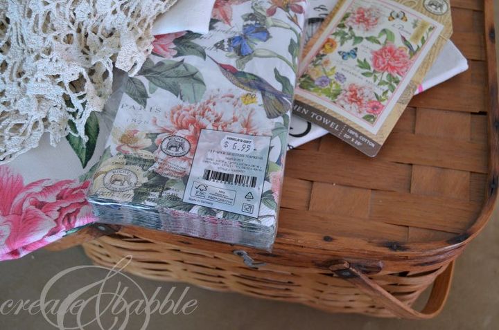 decoupaged picnic basket, crafts, decoupage, how to