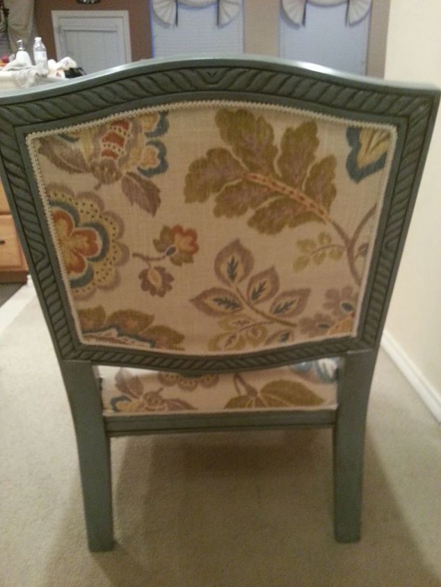 chair make over, painted furniture, reupholster