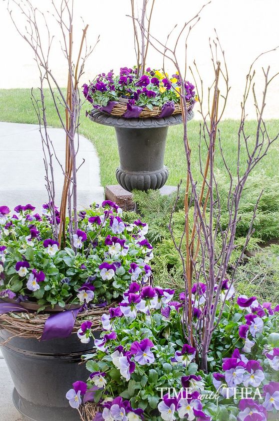 how to create a gorgeous pansy outdoor planter in four easy steps, container gardening, flowers, gardening, how to