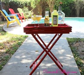 bar cart makeover, outdoor furniture, outdoor living, painted furniture