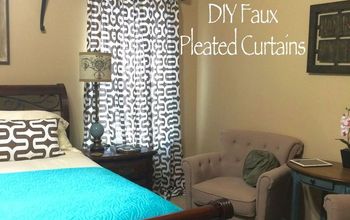 DIY Faux Pleated Curtains