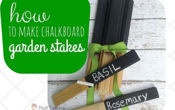 How to Make Chalkboard Garden Stakes
