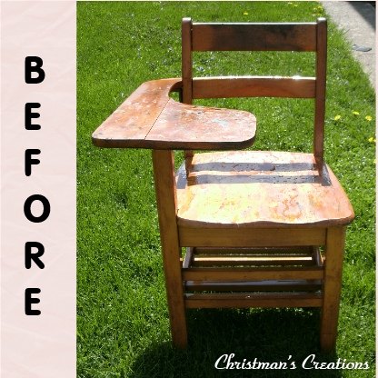 old desk chair refurbished, painted furniture, repurposing upcycling