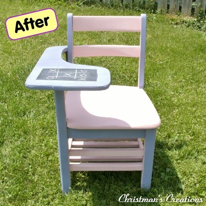 old desk chair refurbished, painted furniture, repurposing upcycling