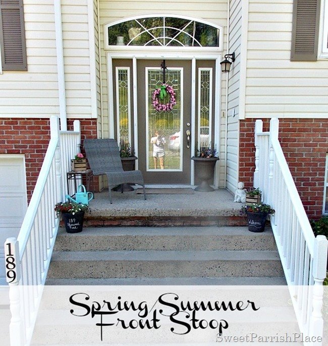 summer front stoop, curb appeal, gardening, outdoor living