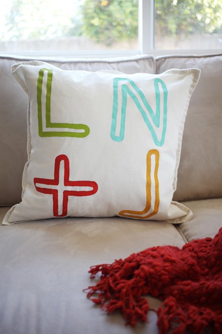 personalized monogram pillow cover, crafts, how to, reupholster