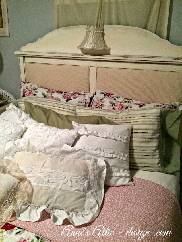 new shabby chic look for an old headboard, chalk paint, painted furniture, shabby chic, reupholster