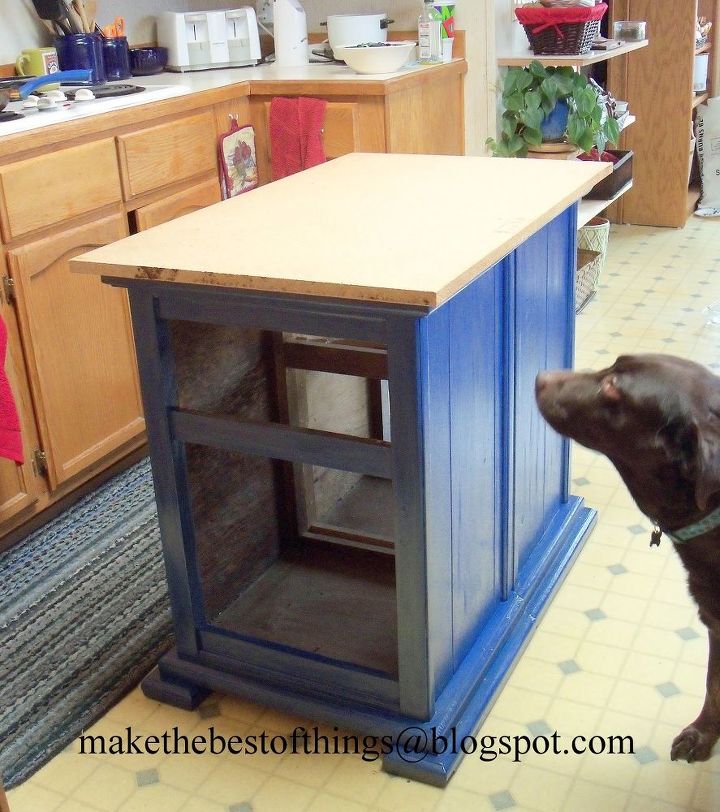 turn nightstands into a kitchen island, kitchen design, kitchen island, painted furniture, repurposing upcycling