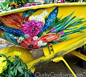 upcyced wheelbarrow for the garden, container gardening, gardening, repurposing upcycling