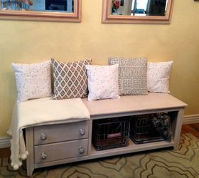 repurposed pine wall unit to bench, painted furniture, repurposing upcycling