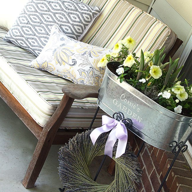 spring summer porch makeover, container gardening, gardening, outdoor living, porches