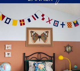 diy nautical flag banner, crafts, how to, wall decor
