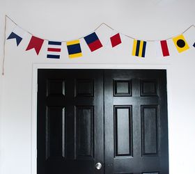 diy nautical flag banner, crafts, how to, wall decor