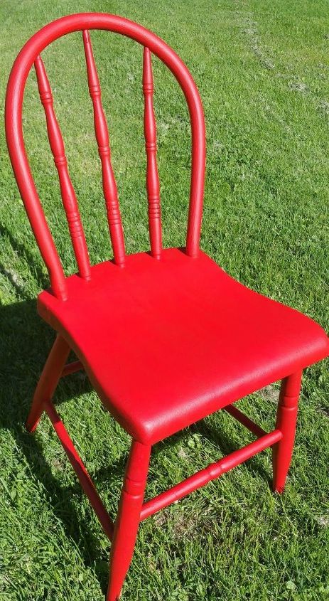 cadeira de jardim vermelha