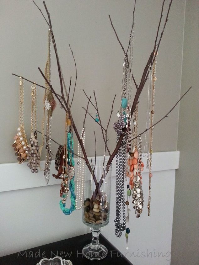 a jewelry tree cheap and functional jewelry display, crafts, repurposing upcycling