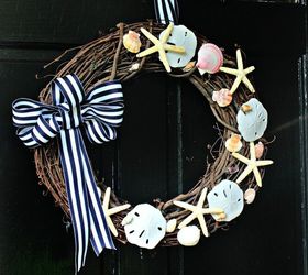 summer beach inspired wreath, crafts, wreaths