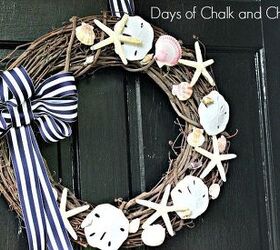 summer beach inspired wreath, crafts, wreaths