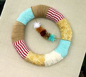 burlap covered canvas with wreath, crafts, how to, wreaths