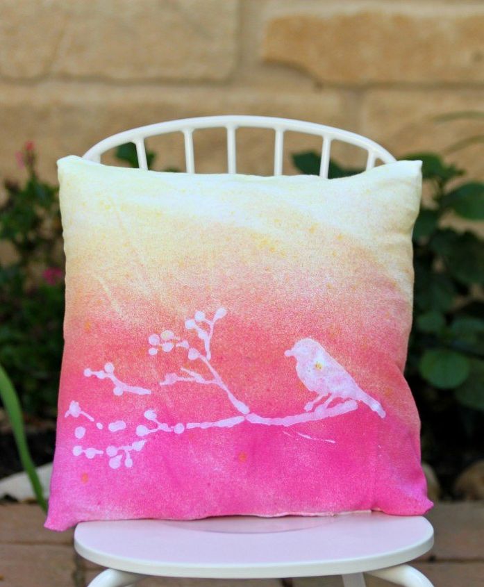 tie dye technique create designs with glue and stencils, crafts, how to, repurposing upcycling, reupholster