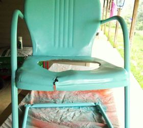 Painted Vintage Metal Lawn Chair | Hometalk