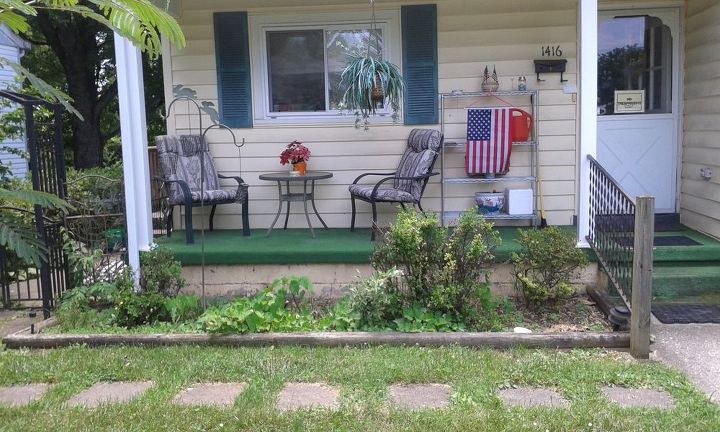 q suggestions for front flowerbed update, curb appeal, flowers, gardening, raised garden beds, Left side of house with porch