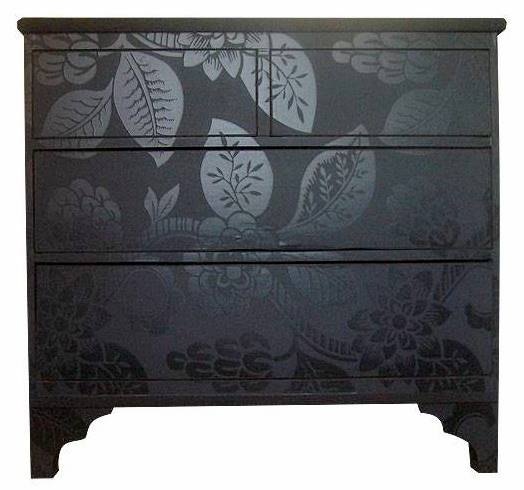 q how to get a matte and shiny finish on furniture, how to, painted furniture, I love the matte finish with the tone on tone shiny stenciling so what is the best way to seal it without losing the variation in finish