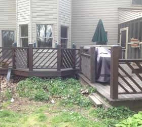 replacing old wooden deck with composite deck, concrete masonry, decks, outdoor living, The old wooden deck needed to go