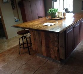 kitchen and dining area cheap makeover, dining room ideas, kitchen design, kitchen island, pallet, repurposing upcycling, Galvanized garden edging