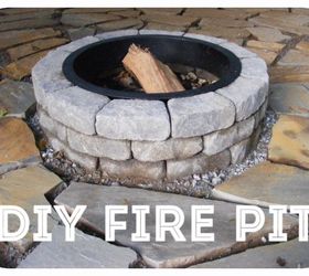 diy fire pit, how to, outdoor living