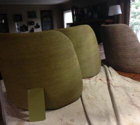 painting fabric stools, painted furniture, reupholster, Looking great