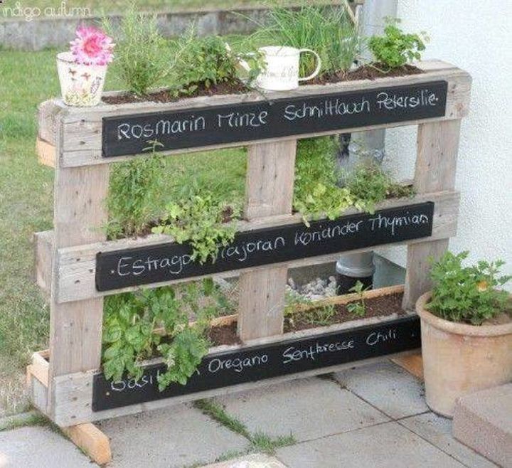 herb or flower planter that is not made with a pallet, container gardening, gardening, pallet, repurposing upcycling, woodworking projects