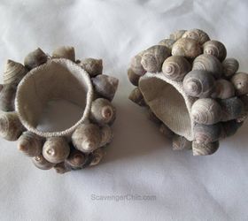 seashell napkin rings diy, crafts, dining room ideas, how to, repurposing upcycling