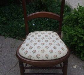 shabby chic glam makeover of ordinary desk chair, painted furniture, repurposing upcycling, shabby chic