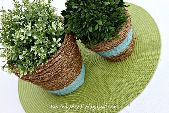 here are 10 gorgeous designer tricks for your dollar store pots, Project via April House by Hoff