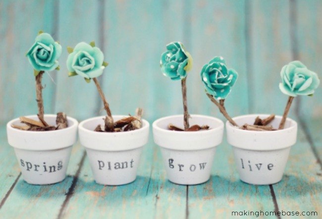 here are 10 gorgeous designer tricks for your dollar store pots, Project via Chelsea Making Home Base