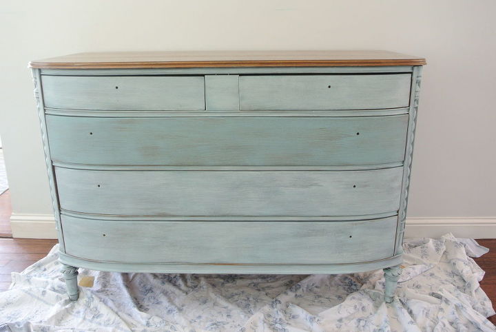 spring bureau, painted furniture, shabby chic, In this picture I have applied the white wash to all of the drawers except the top large one