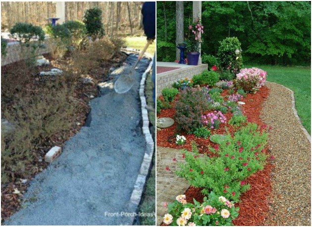 instead of planting flowers these homeowners did something brilliant, Project via Dave Mary Front Porch Ideas